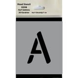 Mood Stencil Harf Boyama Şablonu X056 Harf Yüksekliği 7 cm