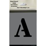 Mood Stencil Harf Boyama Şablonu X060 Harf Yüksekliği 5 cm