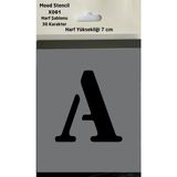 Mood Stencil Harf Boyama Şablonu X061 Harf Yüksekliği 7 cm