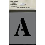 Mood Stencil Harf Boyama Şablonu X062 Harf Yüksekliği 10 cm