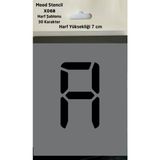 Mood Stencil Harf Boyama Şablonu X068 Harf Yüksekliği 7 cm