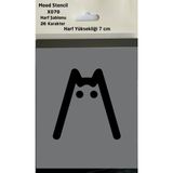 Mood Stencil Harf Boyama Şablonu X070 Harf Yüksekliği 7 cm