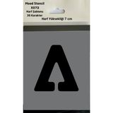 Mood Stencil Harf Boyama Şablonu X072 Harf Yüksekliği 7 cm