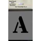 Mood Stencil Harf Boyama Şablonu X077 Harf Yüksekliği 25 cm