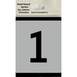 Mood Stencil Rakam Boyama Şablonu X010-SAYI Rakam Yüksekliği 5 cm