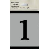Mood Stencil Rakam Boyama Şablonu X038-SAYI Rakam Yüksekliği 7 cm