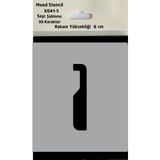 Mood Stencil Rakam Boyama Şablonu X041-SAYI Rakam Yüksekliği 5 cm