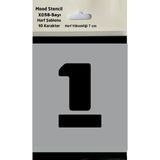 Mood Stencil Rakam Boyama Şablonu X058-SAYI Rakam Yüksekliği 7 cm