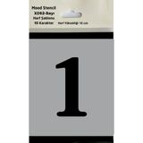 Mood Stencil Rakam Boyama Şablonu X062-SAYI Rakam Yüksekliği 10 cm
