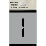 Mood Stencil Rakam Boyama Şablonu X068-SAYI Rakam Yüksekliği 7 cm