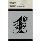 Mood Stencil Stencil Rakam Boyama Şablonu X049-SAYI Rakam Yüksekliği 15 cm