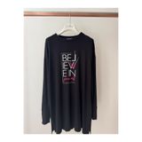 Moodbasic Yazı Baskılı Tunik - Siyah