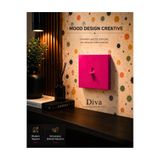 MoodDesign AION Collection - VIVID Series (DIVA) / (V.İ.K.O. İLE UYUMLU) Minimal Mat Tasarım Priz - Anahtar COVER/ Premium Dekoratif Canlı Renkler Serisi (FUŞYA)