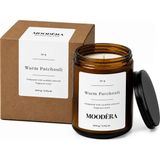 Moodèra Patchouli Kokulu Mum, %10 Koku Esansı, Soya ve Parafin Mum Karışımı, 220 G, Kutulu - Beyaz - Bardak