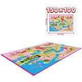 MooDum 05-732 Oyun Halısı Prenses 150X100 cm - Çok Renkli - 150 x 100 cm