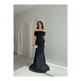 Mooi Butik PİSA Maxi Elbise 8993 - Siyah