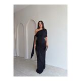 Mooi Butik RENATE Maxi Elbise 3007 - Siyah