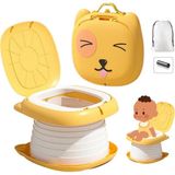 Mooie Baby's Cat Potty Katlanabilir Çocuk Tuvaleti, Çok Fonksiyonlu Taşınabilir Alıştırma Lazımlığı - Sarı