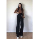 Mooishan Jns Kadın Siyah Salaş Jeans Kot Pantolon Wrld