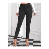 Mooishan Kadın Siyah Yüksek Bel Dar Paça Toparlayıcı Skinny Jean Kot Pantolon