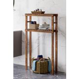 Moola Ahşap Çamaşır Makinesi Üstü Banyo Rafı 2 Katlı Düzenleyici Dolap Klozet Üstü Organizer