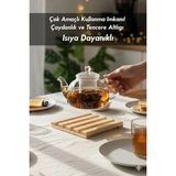 Moola Ahşap Nihale, Ahşap Altlık, Çaydanlık Altlığı, Ahşap Kare Nihale - Natürel