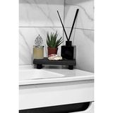 Moola Siyah Ahşap Çok Amaçlı Organizer Stand – Yağdanlık Altlığı, Sabunluk Altı, Ayaklı Sunum Standı, Mutfak & Banyo Düzenleyici