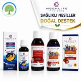 Moolife Pro Kids Good Night 50 Ml & Moonlife L-Arginine Çilek Aromalı İştah Şurubu 150 Ml & Moonlife Pro Kids Vitamin Mi