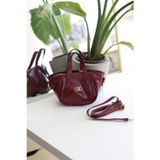 Moom Bag Bordo Rugan Tutma Saplı Pouch El Çantası