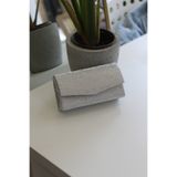 Moom Bag Kadın Gümüş Parlak Desenli Mini Kutu Omuz Çantası