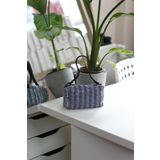 Moom Bag Kadın Mavi Silver Taşlı Abiye Omuz Çantası