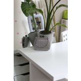 Moom Bag Kadın Platin Desenli Metal Tutma Kulplu Kalp Klips Abiye El Çantası