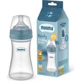 Mooma Kindy Antikolik Biberon 250ML 6-18 Ay (Orta Akış) Pastel Mavi - 250 ml