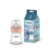 MOOMA Kindy Antikolik PP Biberon 150 ml – 0–6 Ay (Yavaş Akış) – Old Rose - Gülkurusu