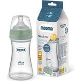 MOOMA Neutra Antikolik Tritan Biberon 250 ml 6-18 Ay (Orta Akış) - Çağla - Yeşil