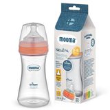 Mooma Neutra Antikolik Tritan Biberon 250Ml (6-18 Ay) Orta Akış - Coral Pink