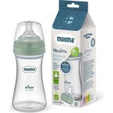 Mooma Neutra Tritan Biberon 250 ml 18+ Ay Hızlı Akış Çağla Yeşili (3 Adet)