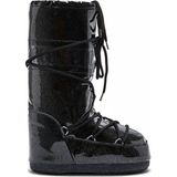 Moon Boot Icon Glitter Kadın Kar Botu 2MONW2023005 Parlak Siyah Dış Materyal ile Konforlu Tasarım