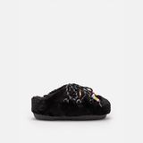 Moon Boot Mule Faux Fur Beads Black Terlik, 37-38, 2MONW2024037, Siyah, Kadın, 37/38 EU, numeric_37, numeric_38