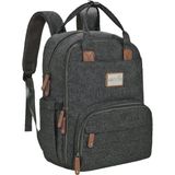 moon Kary Me Dark Grey Şık Bebek Bakım Çantası Sırt Tipi 42X30X16 cm - Antrasit - Gri