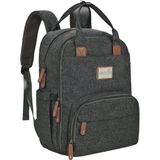 moon Kary Me Dark Grey Şık Bebek Bakım Çantası Sırt Tipi 42X30X16 cm - Antrasit - Gri