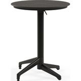 Moon Katlanır Masa Ø60 cm - Bahçe, Balkon, Kafe, Restoran Için, Iç ve Dış Mekan Siyah - Standart