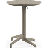 Moon Katlanır Masa Ø60 cm - Bahçe, Balkon, Kafe, Restoran Için, Iç ve Dış Mekan Vizon - Çok Renkli - Genel