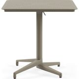 Moon Katlanır Masa 80X80 cm - Bahçe, Balkon, Kafe, Restoran Için, Iç ve Dış Mekan Vizon - Çok Renkli