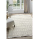 Moon Krem Halı Bukleli Yumuşak Dokulu İskandinav Dokuma Halı Salon Halısı 13815A Krem 80 x 150