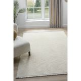 Moon Krem Halı Bukleli Yumuşak Dokulu İskandinav Dokuma Halı Salon Halısı 13820A Krem 80 x 150