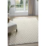 Moon Krem Vizon Halı Bukleli Yumuşak Dokulu İskandinav Dokuma Halı Salon Halısı 13826A Krem Vizon 80 x 150