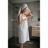 Moon Secret Premıum Ipeksi Büyük Boy %100 Pamuk Banyo Havlusu 100X180 1000GR - 100 x 150 cm - Beyaz