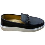 Moon Shoes Erkek Düz Taban Hakiki Deri Nubuk Cilt Günlük Ayakkabı - Siyah Beyaz