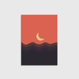 Moon Tablo Çerçeveli Poster Duvar Dekorasyonu - 50 x 70 - Çerçevesiz Poster